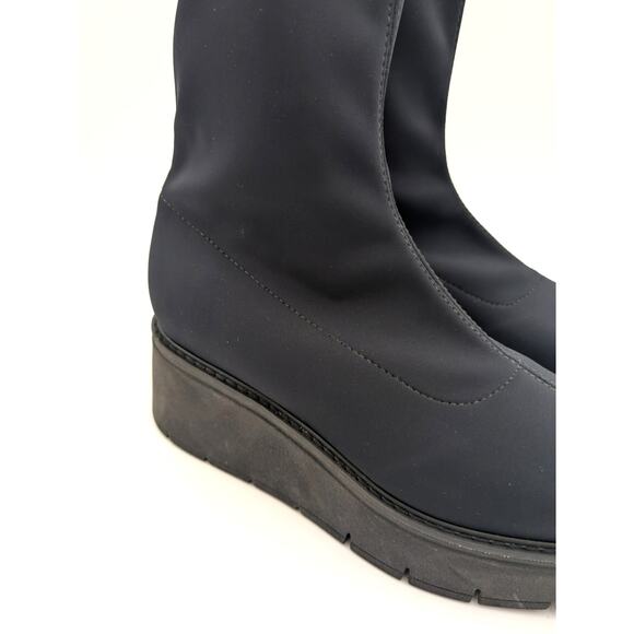 La Canadienne Knit Jared Platform Bootie Women's Black Size US11M EU42 - Picture 13 of 14